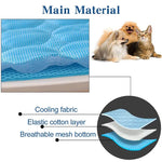 Extra Large Dog Cooling Mat Summer Pet Cold Bed Breathable Durable Ice Pad for Small Big Dogs Cats - Light Blue Gray Brown Pink - Outdoor Pros Shop