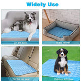 Extra Large Dog Cooling Mat Summer Pet Cold Bed Breathable Durable Ice Pad for Small Big Dogs Cats - Light Blue Gray Brown Pink - Outdoor Pros Shop