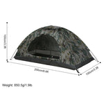 One to Two Person Ultralight Camping Tent Single Layer Portable Hiking Tent Anti-UV Coating UPF 30+ for Outdoor Beach Fishing - Outdoor Pros Shop