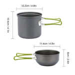 Camping Cookware Kit with Stove Outdoor Cooking Set  Outdoor Pot Travel Tableware Kitchen Hiking Picnic BBQ - Outdoor Pros Shop