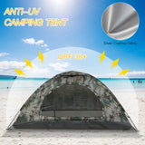 One to Two Person Ultralight Camping Tent Single Layer Portable Hiking Tent Anti-UV Coating UPF 30+ for Outdoor Beach Fishing - Outdoor Pros Shop
