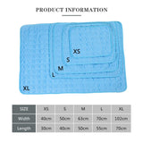 Extra Large Dog Cooling Mat Summer Pet Cold Bed Breathable Durable Ice Pad for Small Big Dogs Cats - Light Blue Gray Brown Pink - Outdoor Pros Shop