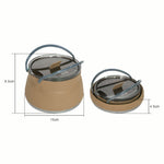 Outdoor Silicone Water Kettle Camping Folding Pot Portable Camping Cookware Picnic Stirfry Heat-Resistant Pot Cool Camping Gear - Outdoor Pros Shop