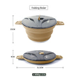 Outdoor Silicone Water Kettle Camping Folding Pot Portable Camping Cookware Picnic Stirfry Heat-Resistant Pot Cool Camping Gear - Outdoor Pros Shop