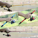 Fishing Pole Set Full Kits With Telescopic Fishing Rod And Spinning Reel Baits Hooks Travel Pole Set - Outdoor Pros Shop