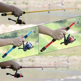 Fishing Pole Set Full Kits With Telescopic Fishing Rod And Spinning Reel Baits Hooks Travel Pole Set - Outdoor Pros Shop