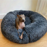 Calming Donut Bed For Dog and Cat, Super Soft Plush Pet Beds, Cute Fluffy Round Pet Bed Non-Slip Washable - Outdoor Pros Shop