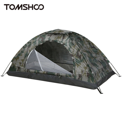 One to Two Person Ultralight Camping Tent Single Layer Portable Hiking Tent Anti-UV Coating UPF 30+ for Outdoor Beach Fishing - Outdoor Pros Shop