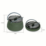 Outdoor Silicone Water Kettle Camping Folding Pot Portable Camping Cookware Picnic Stirfry Heat-Resistant Pot Cool Camping Gear - Outdoor Pros Shop