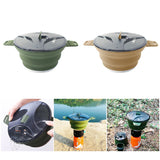 Outdoor Silicone Water Kettle Camping Folding Pot Portable Camping Cookware Picnic Stirfry Heat-Resistant Pot Cool Camping Gear - Outdoor Pros Shop