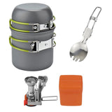 Camping Cookware Kit with Stove Outdoor Cooking Set  Outdoor Pot Travel Tableware Kitchen Hiking Picnic BBQ - Outdoor Pros Shop