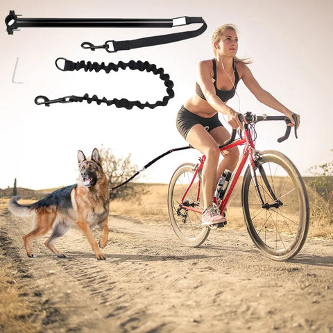 Bicycle Walking Dog Leash, Dog Leash, Removable Elastic Dog Bicycle Leash, Metal Leash, Cycling Liugo - Outdoor Pros Shop