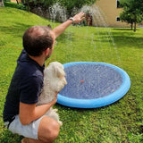 Pet Sprinkler Pad Play Cooling Mat, Swimming Pool Inflatable Water Spray Pad, Summer Cool Dog Bath, 100cm. - Outdoor Pros Shop