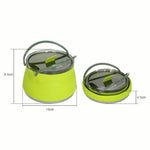 Outdoor Silicone Water Kettle Camping Folding Pot Portable Camping Cookware Picnic Stirfry Heat-Resistant Pot Cool Camping Gear - Outdoor Pros Shop