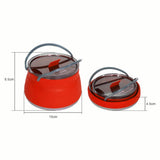 Outdoor Silicone Water Kettle Camping Folding Pot Portable Camping Cookware Picnic Stirfry Heat-Resistant Pot Cool Camping Gear - Outdoor Pros Shop