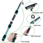 Fishing Pole Set Full Kits With Telescopic Fishing Rod And Spinning Reel Baits Hooks Travel Pole Set - Outdoor Pros Shop