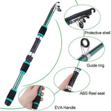 Fishing Pole Set Full Kits With Telescopic Fishing Rod And Spinning Reel Baits Hooks Travel Pole Set - Outdoor Pros Shop