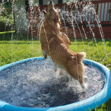Pet Sprinkler Pad Play Cooling Mat, Swimming Pool Inflatable Water Spray Pad, Summer Cool Dog Bath, 100cm. - Outdoor Pros Shop