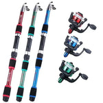Fishing Pole Set Full Kits With Telescopic Fishing Rod And Spinning Reel Baits Hooks Travel Pole Set - Outdoor Pros Shop