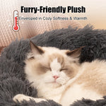 Calming Donut Bed For Dog and Cat, Super Soft Plush Pet Beds, Cute Fluffy Round Pet Bed Non-Slip Washable - Outdoor Pros Shop