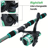 Fishing Pole Set Full Kits With Telescopic Fishing Rod And Spinning Reel Baits Hooks Travel Pole Set - Outdoor Pros Shop