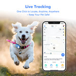 ‌4G Dog Cat GPS Tracker for Pets - Waterproof Smart Locator with App, Live Tracking & Light/Sound Search, Free Trial Included - Outdoor Pros Shop