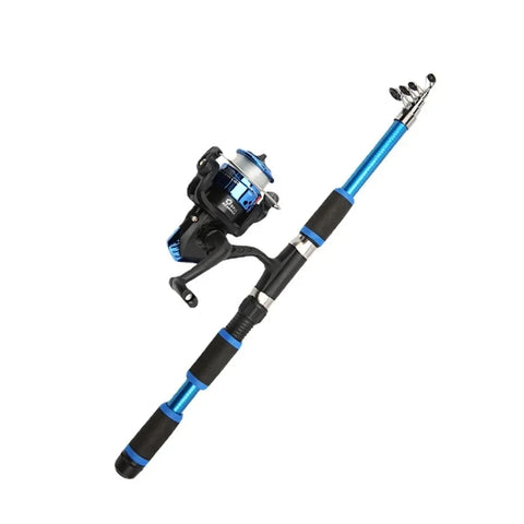Fishing Pole Set Full Kits With Telescopic Fishing Rod And Spinning Reel Baits Hooks Travel Pole Set - Outdoor Pros Shop