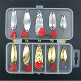 Metal Spoon Spinner Fishing Lure 10pcs Set - Outdoor Pros Shop