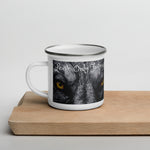 Wolf  Leave Only Footprints Enamel Mug - Outdoor Pros Shop