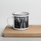 Wolf  Leave Only Footprints Enamel Mug - Outdoor Pros Shop