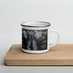 Wolf  Leave Only Footprints Enamel Mug - Outdoor Pros Shop